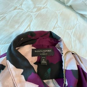 Woman’s multicolor blouse.